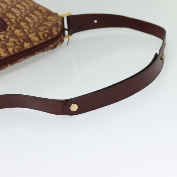 DIOR Trotter Canvas Shoulder Bag Red Gold - Picture 7 of 11